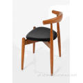 Cadeira de cotovel de jantar de madeira sólida clássica de madeira sólida